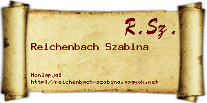 Reichenbach Szabina névjegykártya